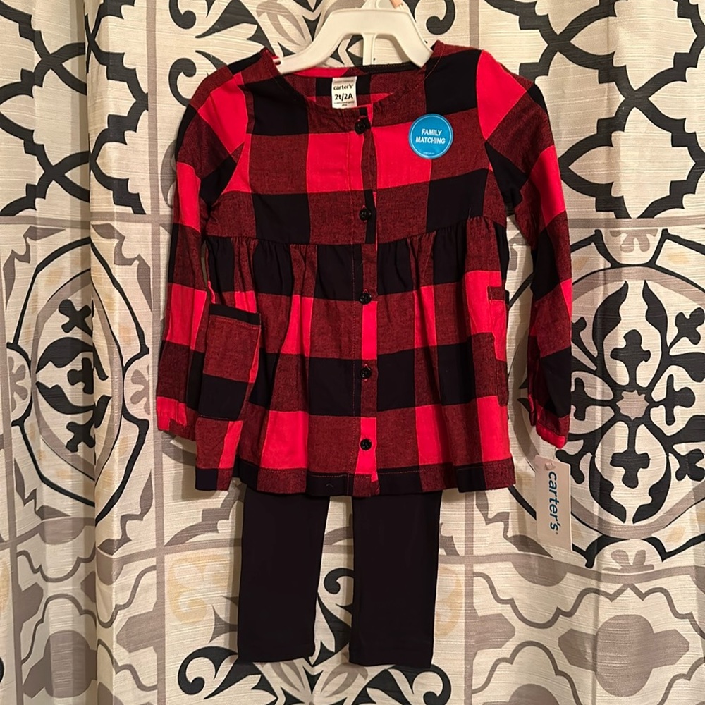 NWT Carter’s 2 pc. red and black set